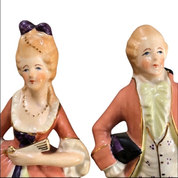 ⭐️Coventry USA⭐️Colonial Pair Fine Porcelain Lady 5012 B Man 5013 B Collectibles - Picture 4 of 13